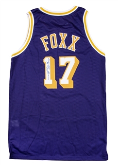 1997-98 Rick Fox Team Issued & Signed Los Angeles Lakers Road Jersey (Fox LOA)